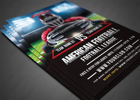 american football, ball, championshi in Flyer Templates - product preview 2