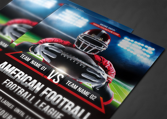 american football, ball, championshi in Flyer Templates - product preview 3