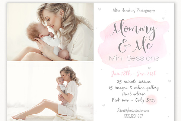 Mommy and Me Mini Session Template