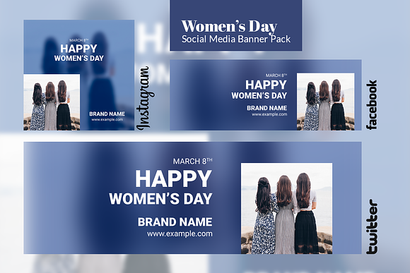 Social Media Pack - Women's Day in Social Media Templates - product preview 1