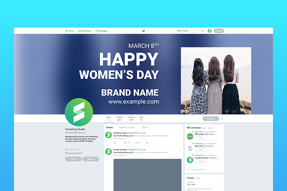 Social Media Pack - Women's Day in Social Media Templates - product preview 3