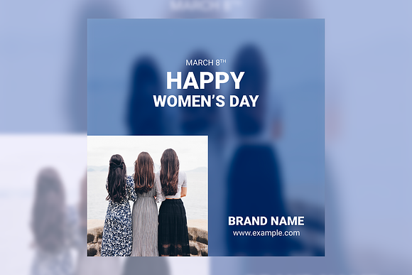 Social Media Pack - Women's Day in Social Media Templates - product preview 4