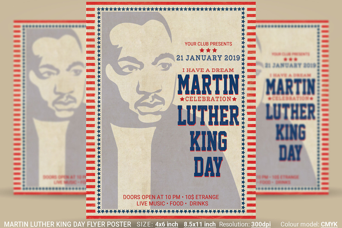 Martin Luther King Day Flyer Poster in Flyer Templates - product preview 8