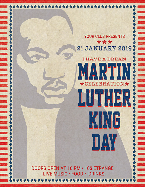 Martin Luther King Day Flyer Poster in Flyer Templates - product preview 1