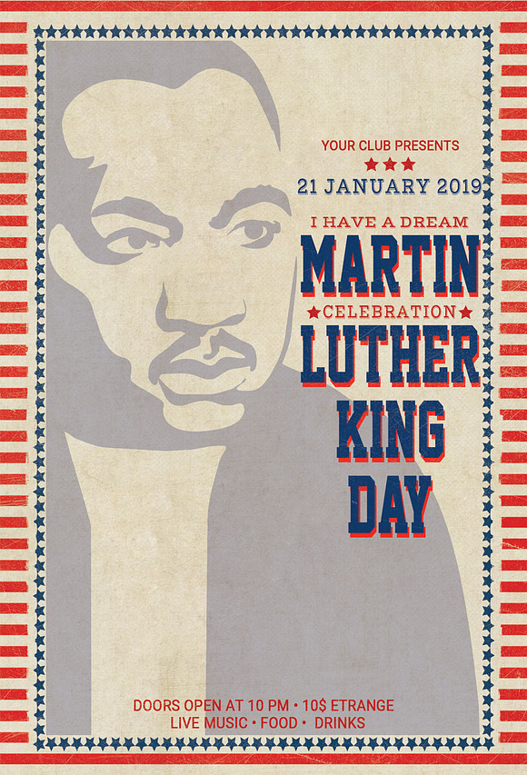 Martin Luther King Day Flyer Poster in Flyer Templates - product preview 2