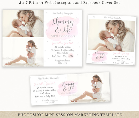 Mommy and Me Mini Session Template in Flyer Templates - product preview 1