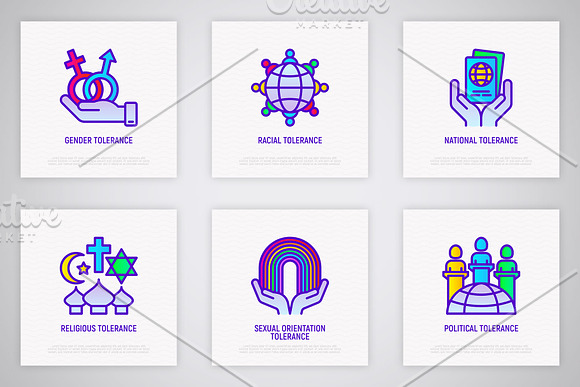 Tolerance | 16 Thin Line Icons Set in Icons - product preview 4