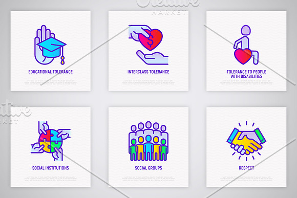 Tolerance | 16 Thin Line Icons Set in Icons - product preview 5
