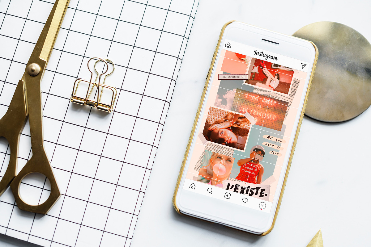 90s Instagram Puzzle Template in Instagram Templates - product preview 8