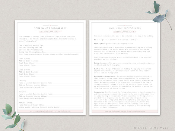 Wedding Photography Contract in Templates - product preview 1