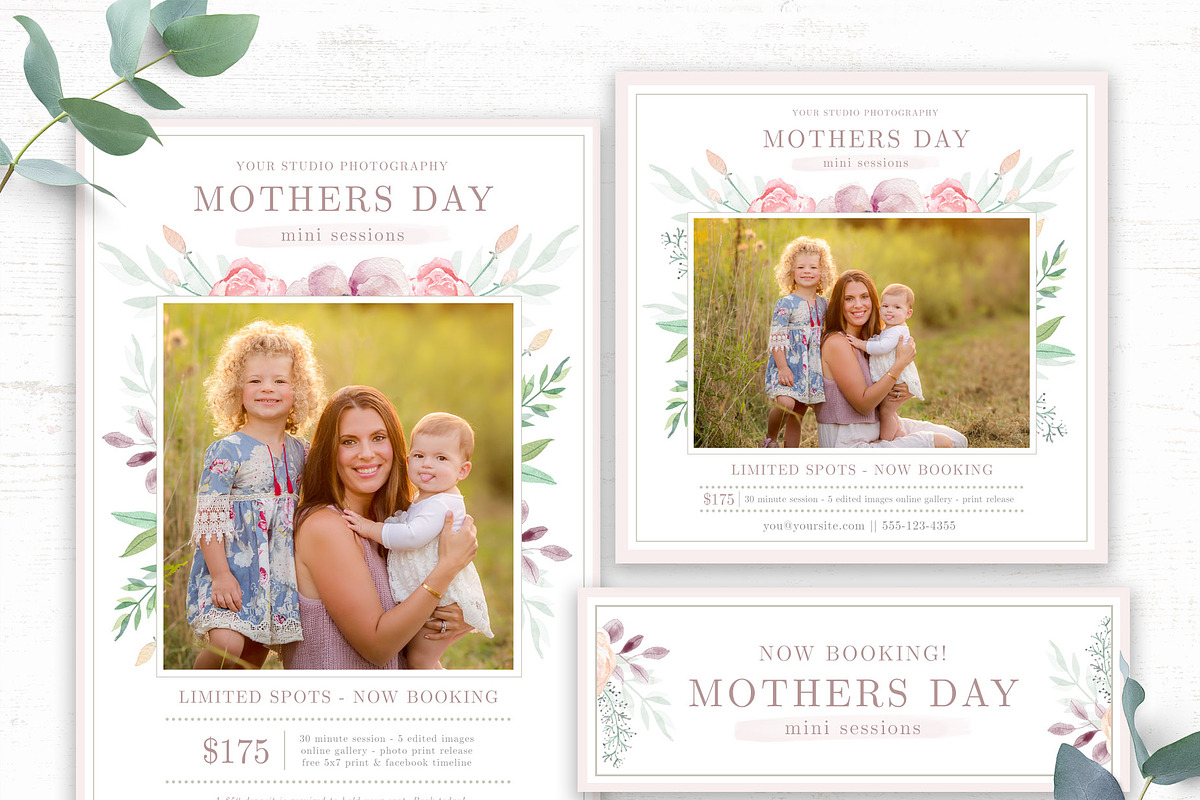 Mommy and Me Mini Session Templates in Flyer Templates - product preview 8