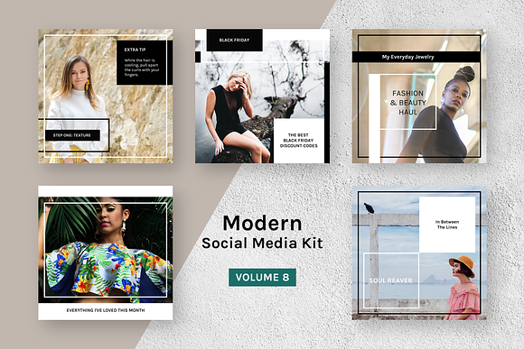 Modern Social Media Kit (Vol. 8) in Instagram Templates - product preview 1