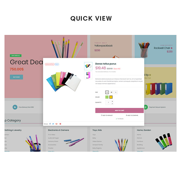 Leo Neons - Stationery Store in Bootstrap Themes - product preview 3