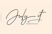 July it // Semi Signature Font