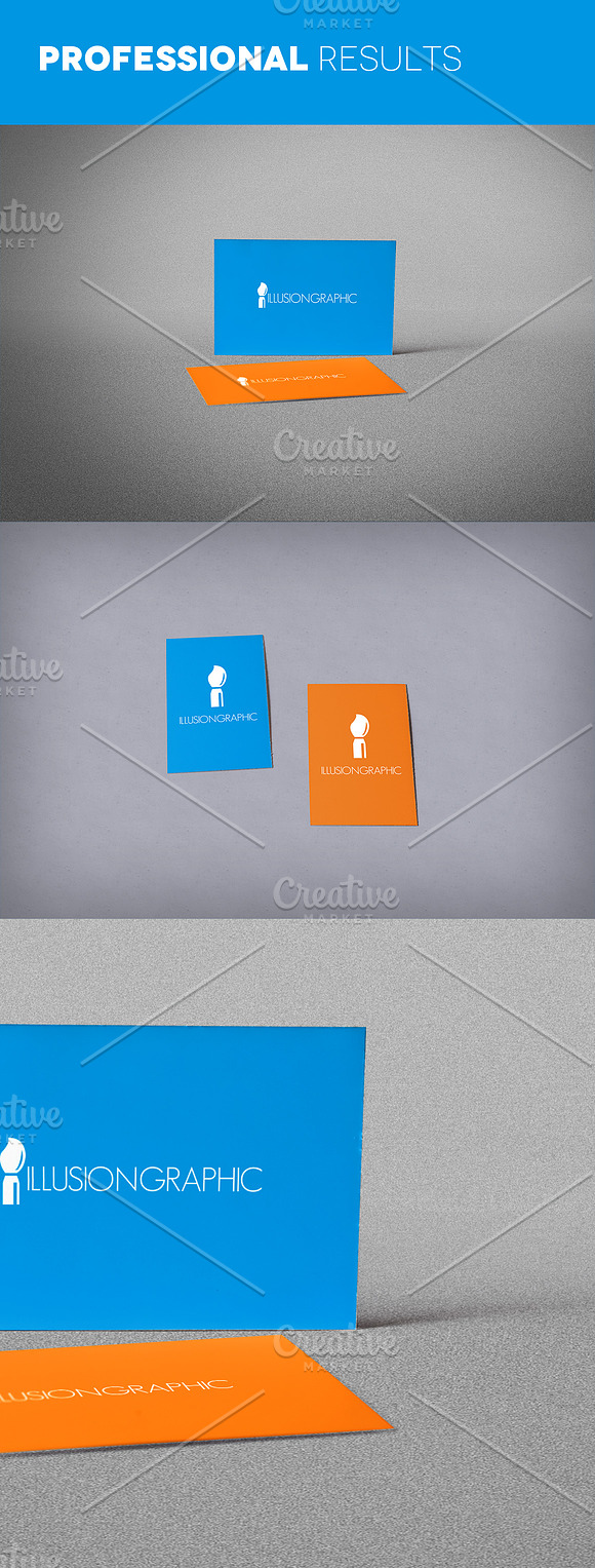 Photorealistic Business Cards Mockup in Print Mockups - product preview 2