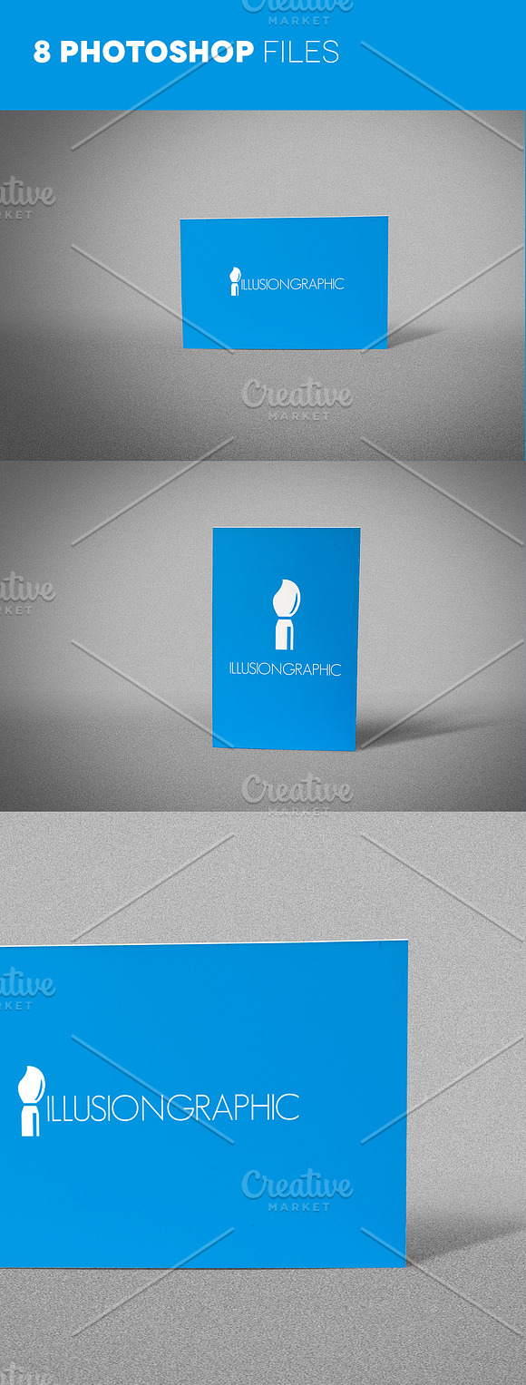 Photorealistic Business Cards Mockup in Print Mockups - product preview 3
