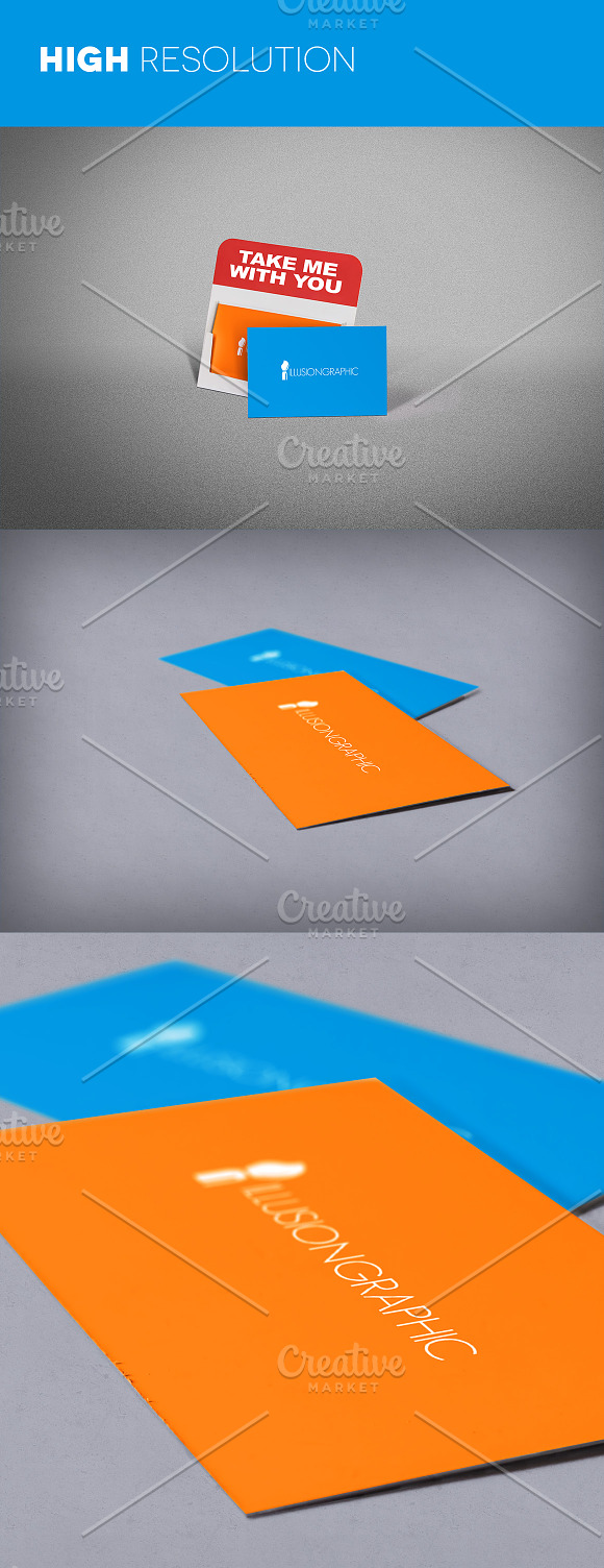 Photorealistic Business Cards Mockup in Print Mockups - product preview 4