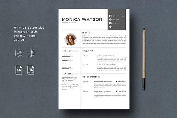 Resume Template 3 Pages