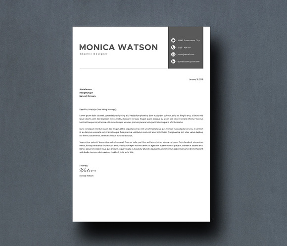 Resume Template 3 Pages in Resume Templates - product preview 4