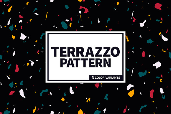 Dark Terrazzo Seamless Pattern in Patterns - product preview 3