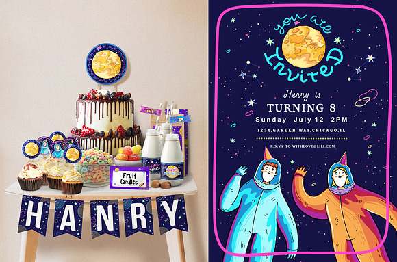 Colorful Space Collection in Illustrations - product preview 10