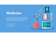 Medicine Science Banner. Health Care