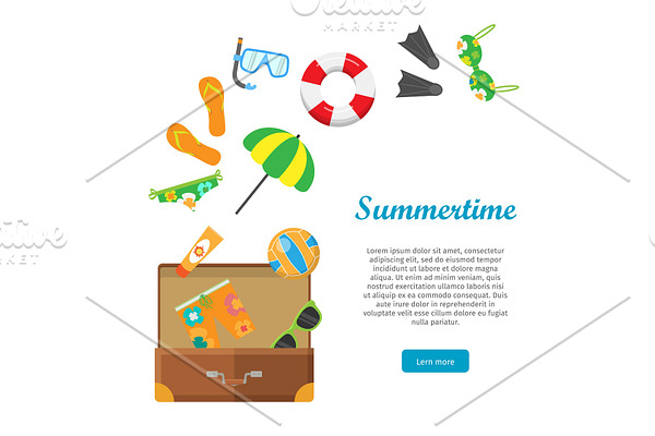 Summertime Conceptual Flat Style