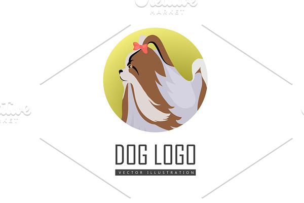 Dog Logo Vector of Pekingese