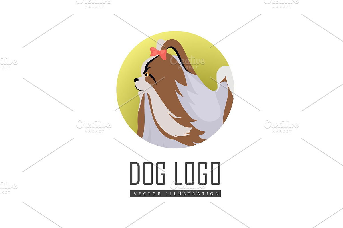 Dog Logo Vector of Pekingese in Illustrations - product preview 8