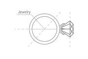 Ring with Diamond, Graphic Scheme.