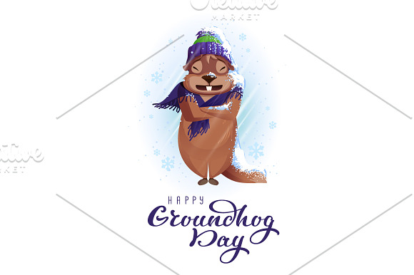 Groundhog Day set vector cartoon in Illustrations - product preview 2