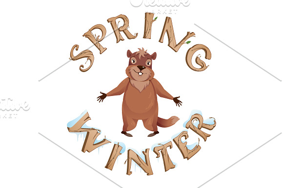 Groundhog Day set vector cartoon in Illustrations - product preview 4
