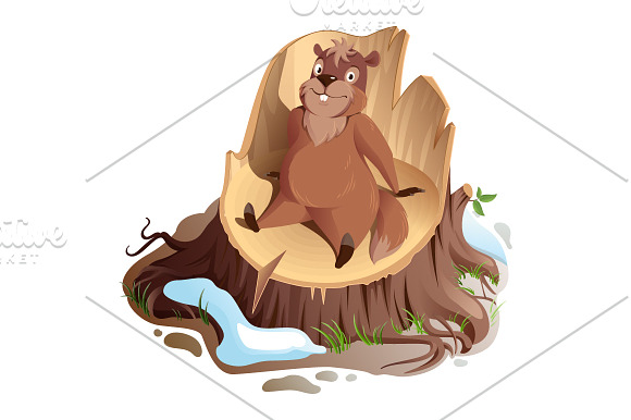 Groundhog Day set vector cartoon in Illustrations - product preview 5