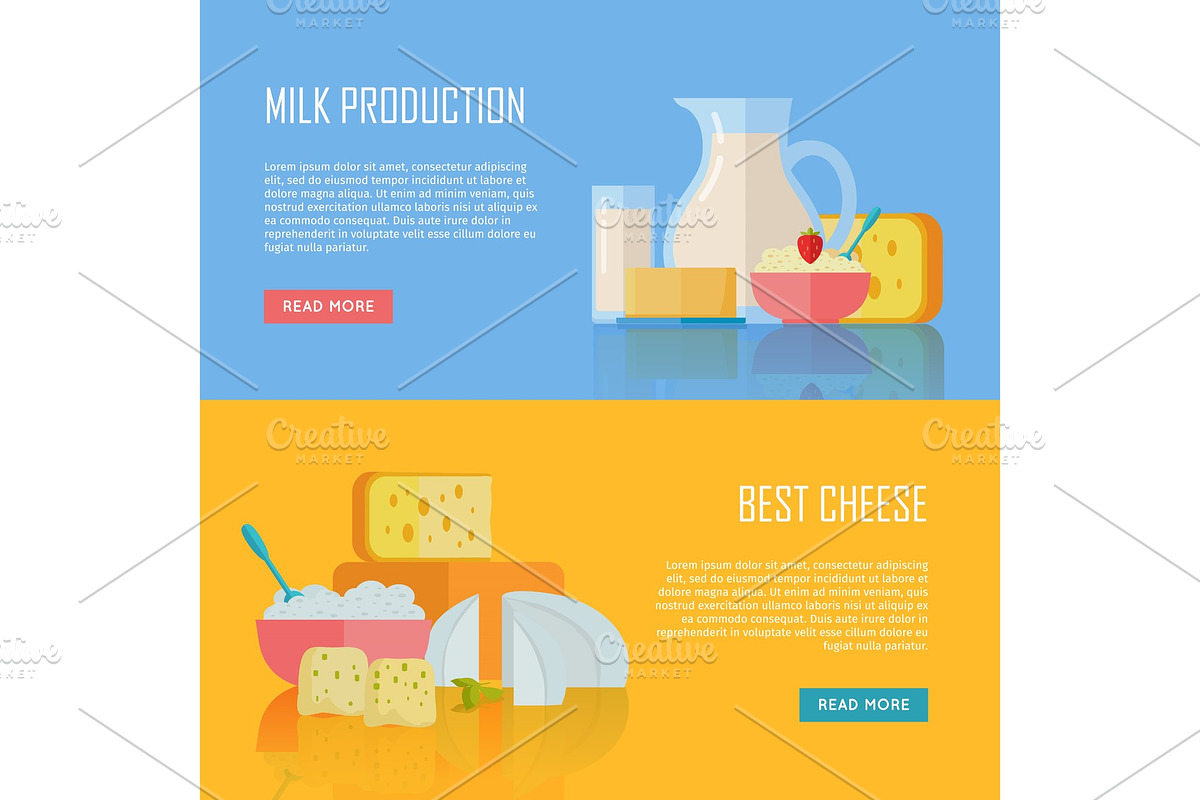 Milk Production and Best Cheese in Illustrations - product preview 8