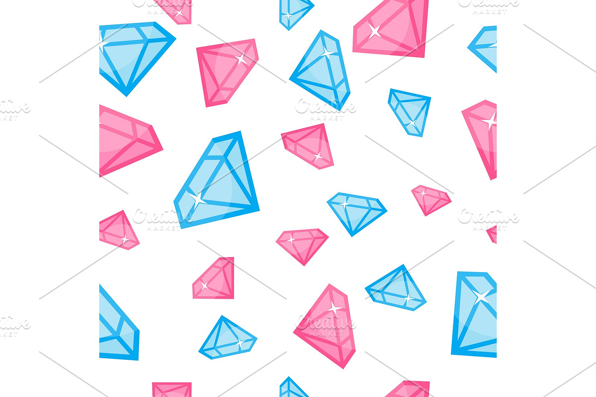 Diamonds of Different Size Seamless in Illustrations - product preview 8