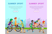Two Summer Sport Banners