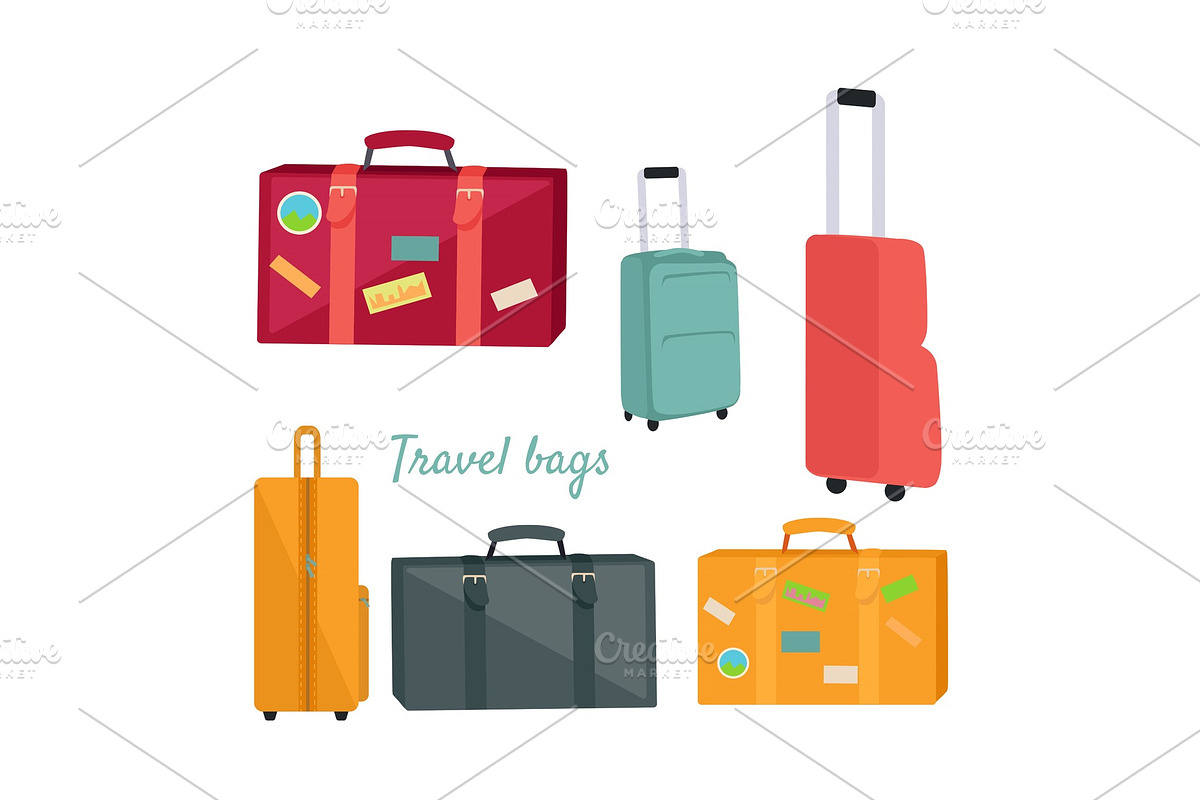 Set of Travel Suitcases and Bags in Objects - product preview 8