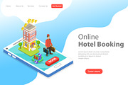 Landing page of online hotel booking