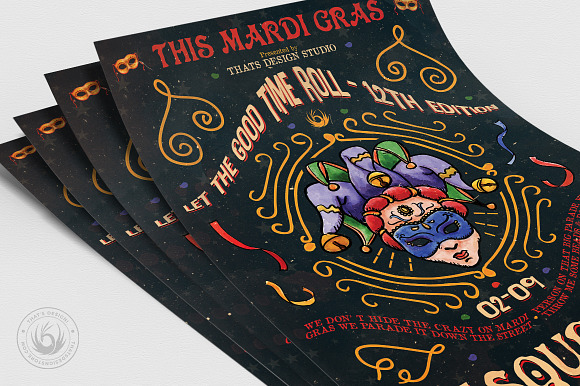 Mardi Gras Flyer Template V3 in Flyer Templates - product preview 4