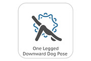 Yoga Downward Facing Dog Pose Icon