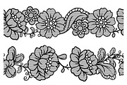 Seamless lace pattern with flowers.