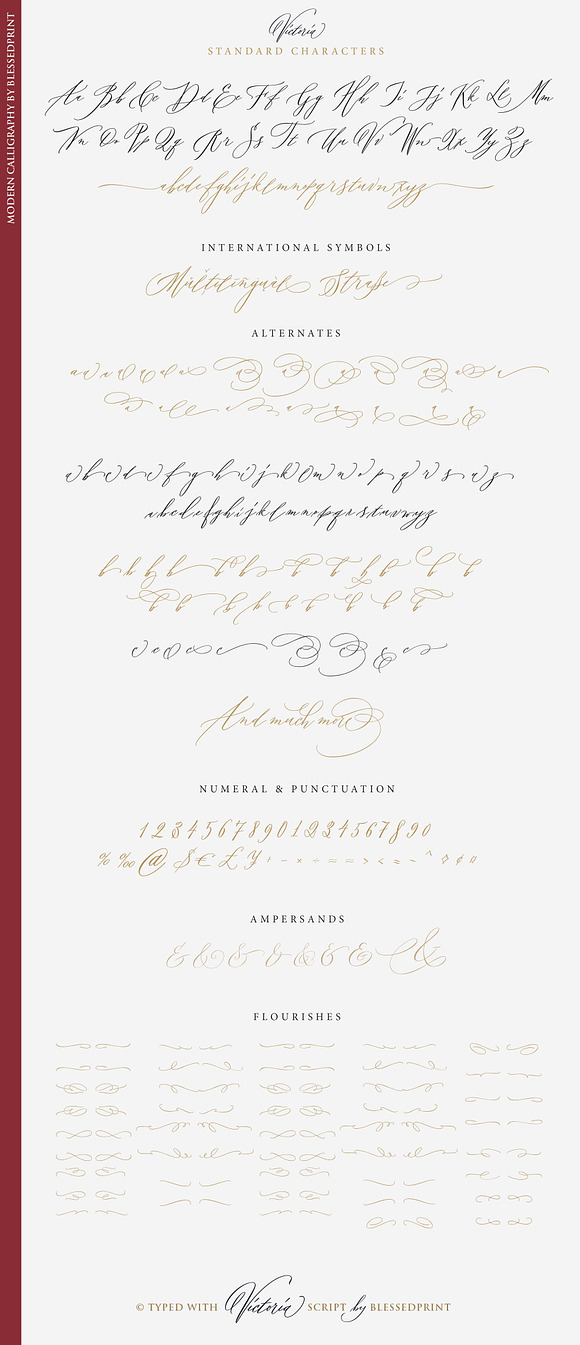 Outstanding Victoria in Tattoo Fonts - product preview 11