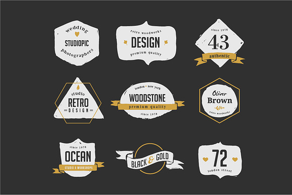 9 Vintage Logo designs in Logo Templates - product preview 1