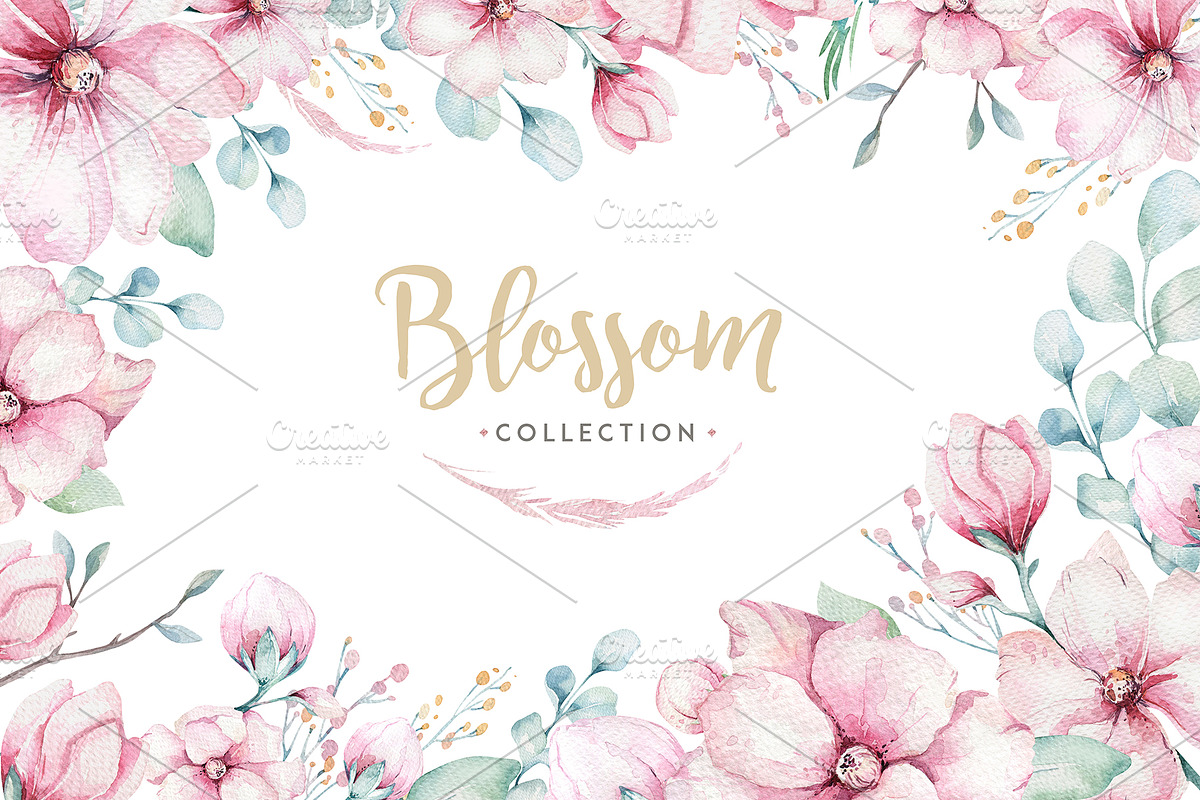 Spring blossom collection in Illustrations - product preview 8