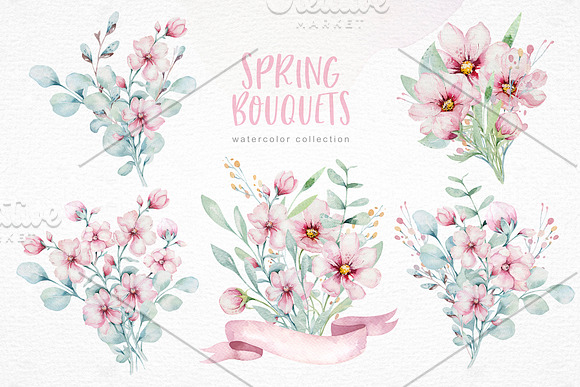 Spring blossom collection in Illustrations - product preview 5