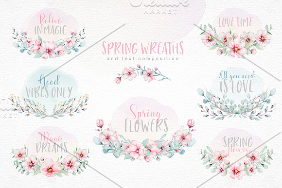 Spring blossom collection in Illustrations - product preview 7