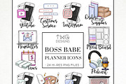 To Do Planner Task Icons Boss Babe