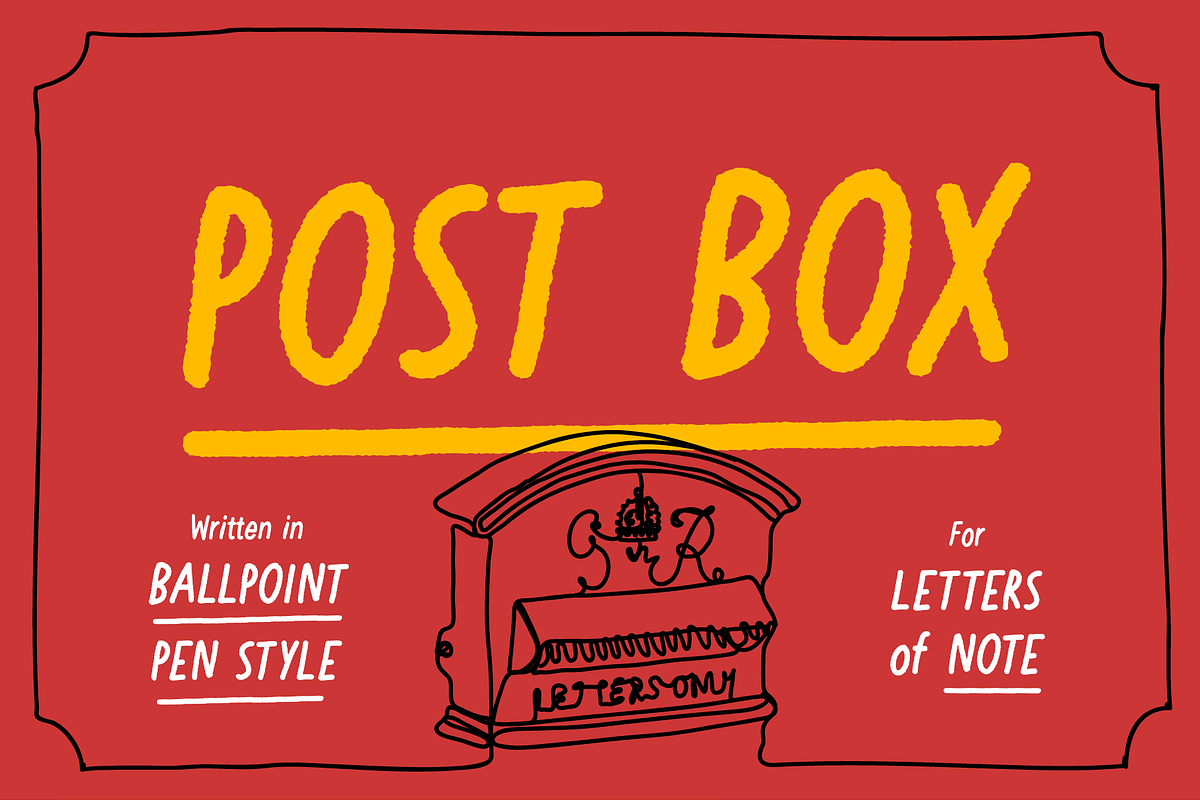 Post Box - Ballpoint Pen Sans in Script Fonts - product preview 8