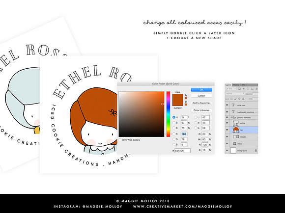 Character Logos Vol. 1 EPS PSD PNG in Logo Templates - product preview 4