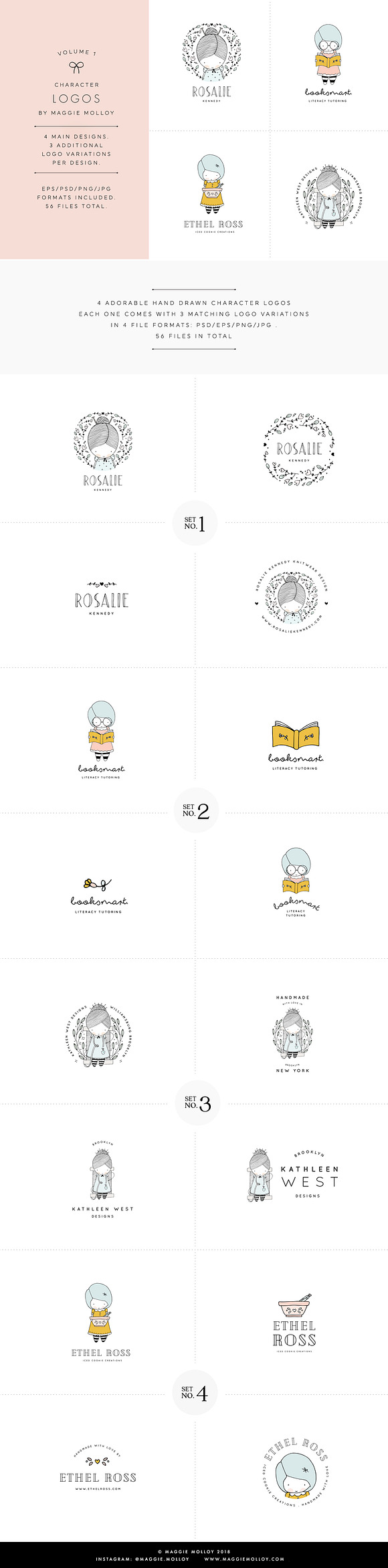 Character Logos Vol. 1 EPS PSD PNG in Logo Templates - product preview 7